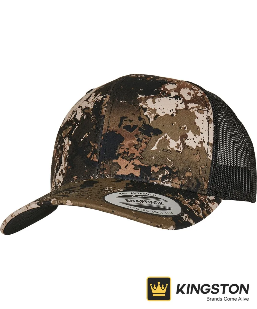 Flexfit by Yupoong Veil Camo™ Retro Trucker Cap 6606VC in Wideland