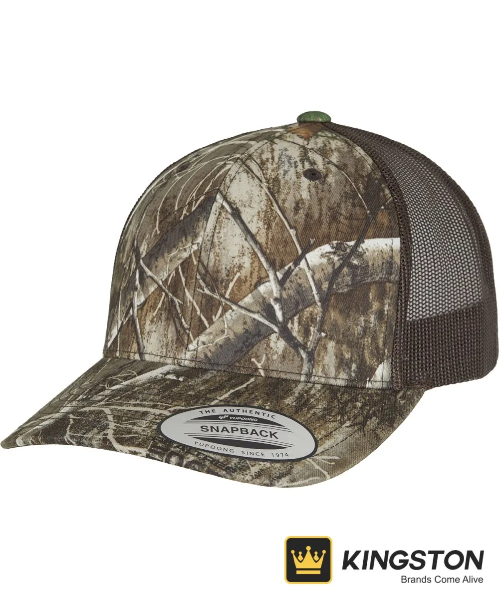 Flexfit by Yupoong RealTree Camo Retro Trucker Cap 6606RC in Edge