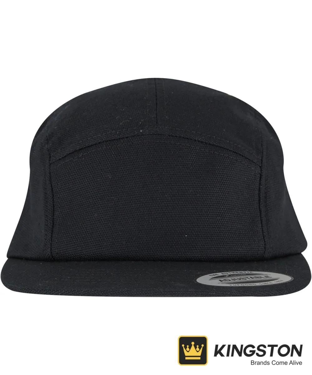 Flexfit by Yupoong Jockey Canvas Cap 9297 in Black