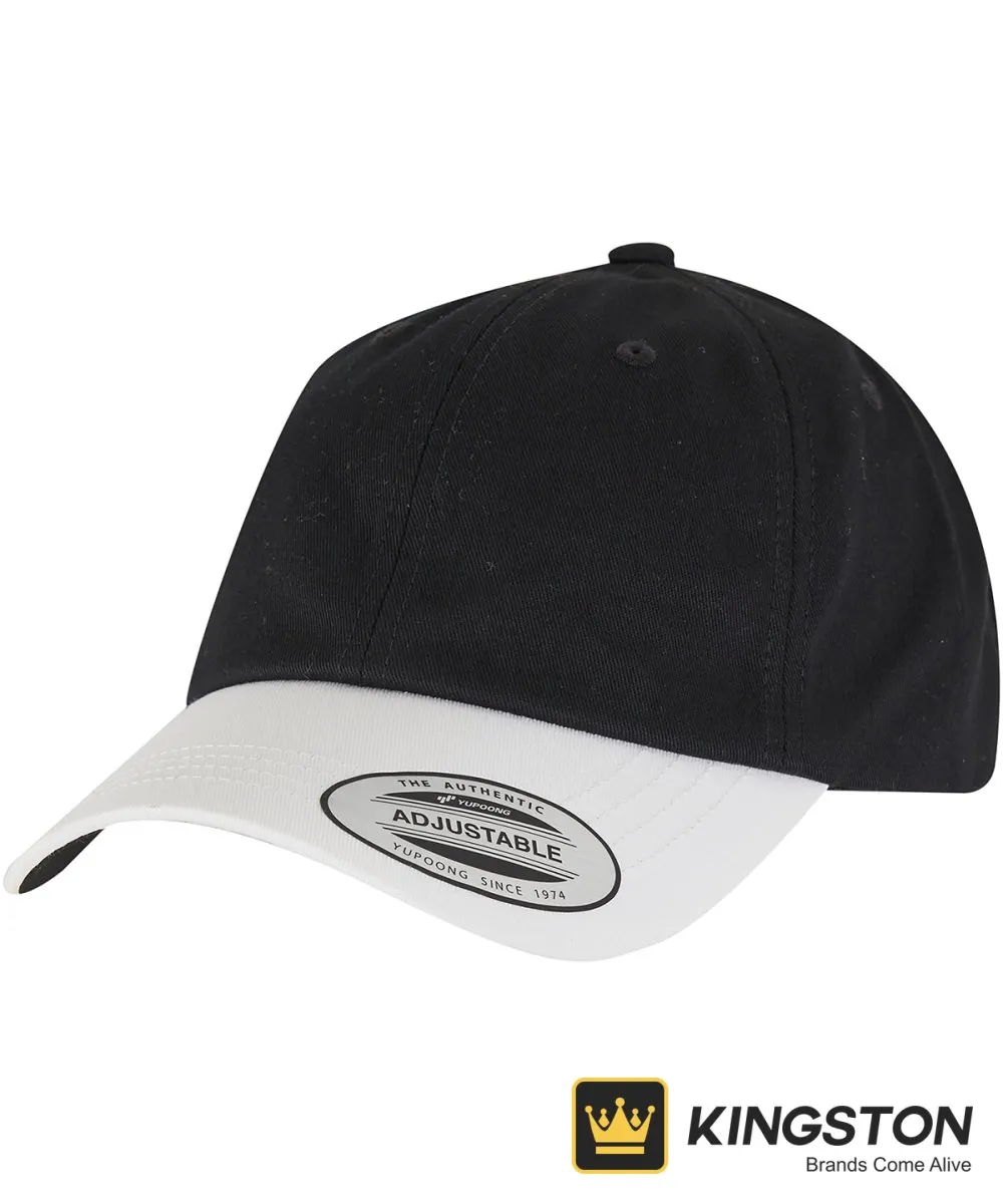 Flexfit by Yupoong Two-Tone Cotton Twill Cap 6245CMT in Black/White