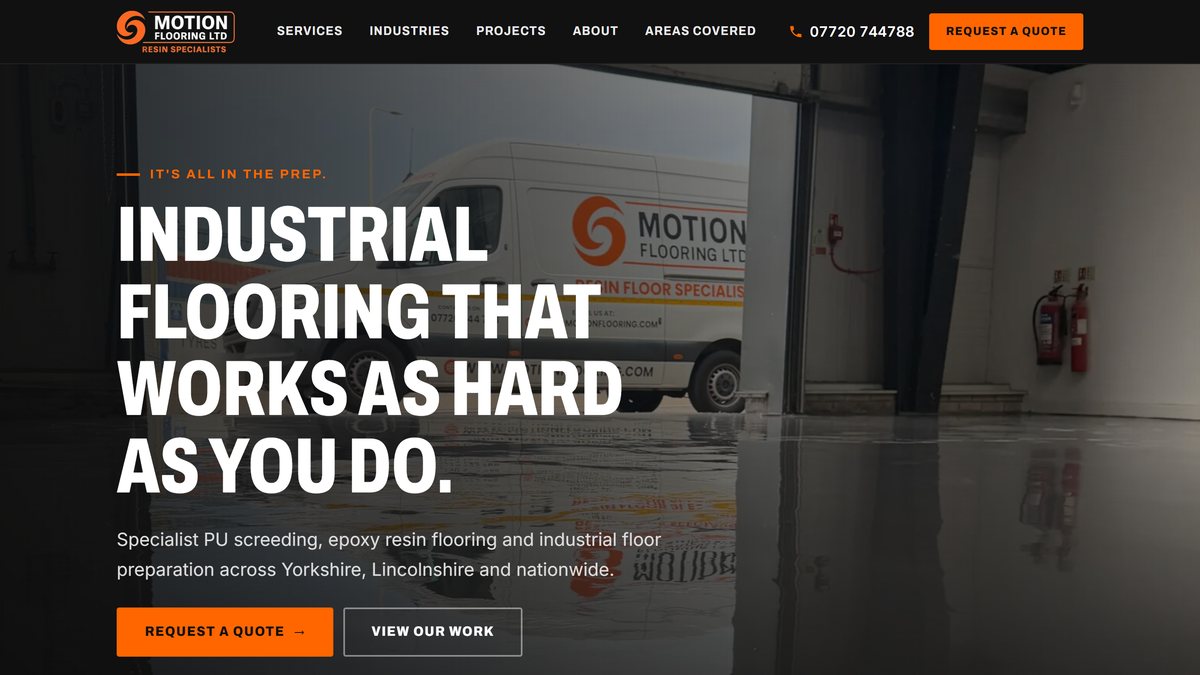 The new Motion Flooring website
