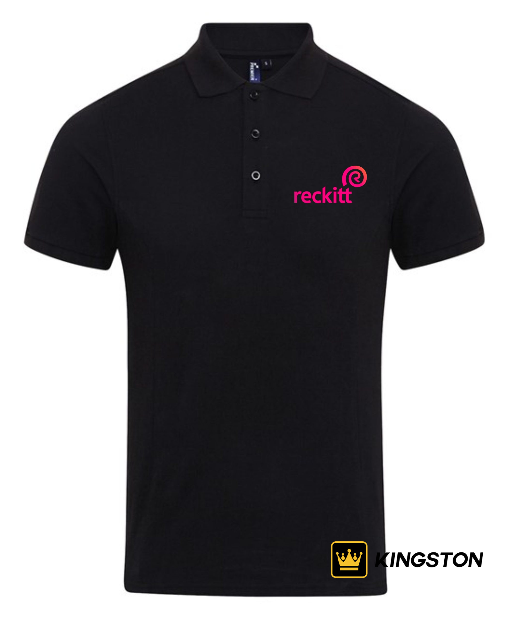 PR630 - Premier Cool Checker Polo Shirt - (Black)