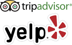 Reviews on Tripadvisor and Yelp
