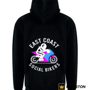 RX350 Hoodie Black back East Coast Social Riders